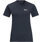 Reduzierte Blaue Langärmelige Jack Wolfskin Bio T-Shirts aus Baumwolle für Damen Größe XL 