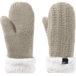 Reduzierte Graue Jack Wolfskin Highloft Strick-Handschuhe aus Polyester für Damen Größe 9 