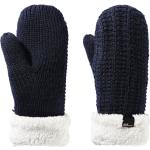 Reduzierte Blaue Strick-Handschuhe aus Polyester für Damen Größe S 