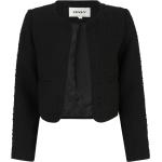 Schwarze ONLY Mini Kurzjacken & Cropped-Jackets aus Bouclé für Damen Größe XXL Petite für den für den Winter 