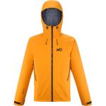 Orange Wasserdichte Millet Gore Tex Gore-Tex-Jacken mit Reißverschluss mit Kapuze für Herren Übergrößen 