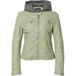Reduzierte Grüne Maze Gefütterte Lederjacken mit Reißverschluss aus Leder mit Kapuze für Damen Größe XS für den für den Winter 