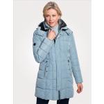 Reduzierte Eisblaue Unifarbene Lebek Winterjacken mit Reißverschluss für Damen für den für den Winter 