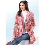 Rote bader Boucle-Jacken aus Taft für Damen Größe L 