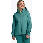 Grüne Wasserdichte Winddichte Atmungsaktive Schöffel Easy Regenjacken mit Reißverschluss aus Polyester für Damen Größe L 