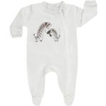 Offwhitefarbene Motiv Jacky Kinderschlafanzüge & Kinderpyjamas mit Tiermotiv mit Reißverschluss aus Nicki für Babys Größe 56 1-teilig 