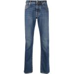 Blaue Bestickte Jacob Cohen Slim Fit Jeans mit Reißverschluss für Herren Weite 34, Länge 32 
