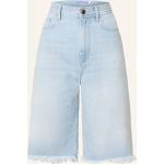 Reduzierte Hellblaue Jacob Cohen Jeans-Shorts mit Fransen aus Baumwolle für Damen Größe S für den für den Sommer 