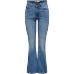 Reduzierte Blaue Jacqueline de Yong Jeans-Schlaghosen aus Denim für Damen Größe XS Weite 31, Länge 32 