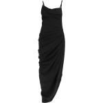 Reduzierte Schwarze Elegante Jacquemus Kleider mit Schlitz mit Reißverschluss aus Viskose für Damen Größe S für Partys 