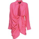 Reduzierte Pinke Jacquemus Mini V-Ausschnitt Minikleider & kurze Kleider mit Knopf aus Spitze für Damen für Partys 