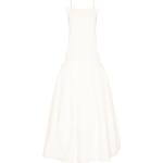 Reduzierte Weiße Unifarbene Jacquemus Maxi Brautkleider A-Linie mit Reißverschluss aus Leinen für die Braut für Damen Größe XS 
