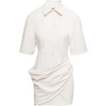 Reduzierte Weiße Kurzärmelige Jacquemus Shirtkleider für Damen Größe XS 