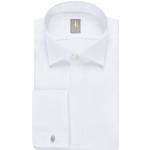 Weiße Unifarbene Jacques Britt Hemden mit Umschlagmanschette aus Baumwolle für Herren Größe XXL - versandkostenfrei 