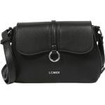 Schwarze Unifarbene L.CREDI Damenschultertaschen & Damenshoulderbags mit Reißverschluss 