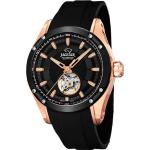 Schweizer Jaguar Watches Runde Automatik Armbanduhren Gebürstete aus Edelstahl mit Saphir mit Saphirglas-Uhrenglas 