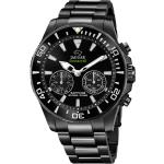 Schwarze Jaguar Watches Herrenarmbanduhren aus Edelstahl mit Saphir mit Saphirglas-Uhrenglas 