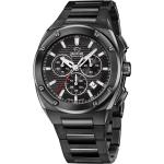 Schwarze Jaguar Watches Herrenarmbanduhren mit Chronograph-Zifferblatt mit Datumsanzeige 