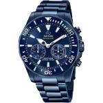 Reduzierte Blaue 20 Bar wasserdichte Wasserdichte Jaguar Watches Runde Herrenarmbanduhren aus Edelstahl mit Wechselband mit Saphirglas-Uhrenglas 
