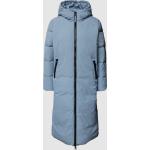 Blaue Gesteppte Casual Jake*s Damensteppmäntel & Damenpuffercoats aus Nylon mit Kapuze Größe XS für den für den Herbst 