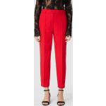 Rote Jake*s Bundfaltenhosen mit Reißverschluss aus Polyester für Damen Größe L 
