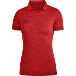 Rote Melierte Sportliche Jako Premium Damenpoloshirts & Damenpolohemden Größe XS 
