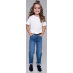 Reduzierte Blaue Jako-O 5-Pocket Jeans für Kinder mit Reißverschluss aus Baumwolle für Mädchen Größe 140 
