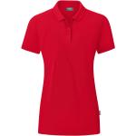 Reduzierte Rote Melierte Jako Bio Damenpoloshirts & Damenpolohemden mit Knopf aus Baumwolle Größe S 