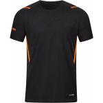 Schwarze Melierte Jako Challenge T-Shirts aus Polyester für Herren Größe 3 XL 