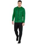 JAKO Trainingsanzug Challenge mit Kapuze (Jacke und Hose) grün/schwarz Herren