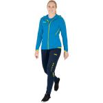 JAKO Trainingsanzug Challenge mit Kapuze (Jacke und Hose) hellblau/dunkelblau Damen
