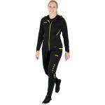 JAKO Trainingsanzug Challenge mit Kapuze (Jacke und Hose) schwarz/gelb Damen