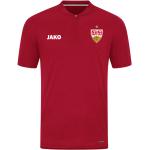 Reduzierte Rote Casual Jako Pro VfB Stuttgart Herrenpoloshirts & Herrenpolohemden mit Reißverschluss aus Polyester Größe M 