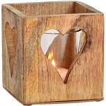 jakopabra Windlicht aus Holz mit Herz Ausschnitten