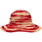 Reduzierte Rote Geflochtene Lierys Schlapphüte aus Stroh für Damen Größe M für den für den Sommer 