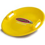 JAMARA 460370 460370-Snow Play Rutschteller 60cm-Haltegriffe an beiden Seiten, langlebiger, robuster Kunststoffkörper, Leichtgewicht mit nur 555 g, gelb