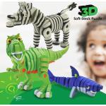 JAMARA Soft-Steck Dino 3D Puzzle, Mehrfarbig