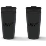 Schwarze Motiv James Bond Coffee-to-go-Becher & Travel Mugs 450 ml aus Metall rostfrei 1-teilig 