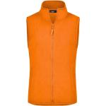 Orange Gestreifte James & Nicholson Fleecewesten mit Reißverschluss aus Fleece für Damen Größe S 