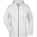 Weiße James & Nicholson Bio Zip Hoodies & Sweatjacken mit Reißverschluss mit Kapuze für Damen Größe 3 XL 