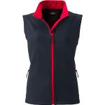 James & Nicholson Damen Ladies' Promo Softshell Vest Outdoor Weste, Grau (Iron-Grey/Red), 42 (Herstellergröße: XXL)