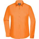 Orange Langärmelige James & Nicholson Damenlangarmhemden Größe S 