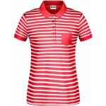 Rote Maritime James & Nicholson Bio Shirts mit Tasche mit Knopf für Damen Größe XS 