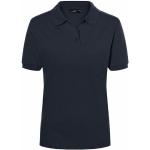 Marineblaue Sportliche James & Nicholson Damenpoloshirts & Damenpolohemden mit Knopf 