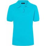 Blaue Sportliche James & Nicholson Damenpoloshirts & Damenpolohemden mit Knopf 