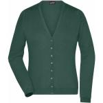 Tannengrüne James & Nicholson V-Ausschnitt Damencardigans & Damenstrickjacken aus Baumwolle maschinenwaschbar Größe XL für den für den Herbst 