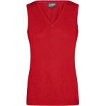 Rote James & Nicholson V-Ausschnitt Strickwesten aus Baumwolle maschinenwaschbar für Damen Größe L 