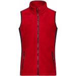 James & Nicholson - Damen Workwear Fleece Weste JN855, rot/schwarz, Größe XXL