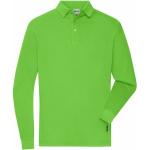 Grüne Langärmelige James & Nicholson Bio Langarm-Poloshirts trocknergeeignet für Herren Größe 6 XL 