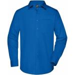 Royalblaue Business Langärmelige James & Nicholson Herrenlangarmhemden aus Popeline Größe 3 XL 